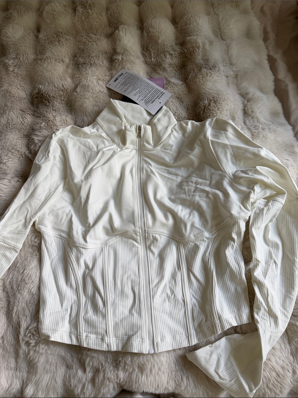 Stretch your story White Women's Zip-Front Active Jacket